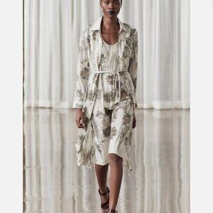 Zara shirt dress midi ramie